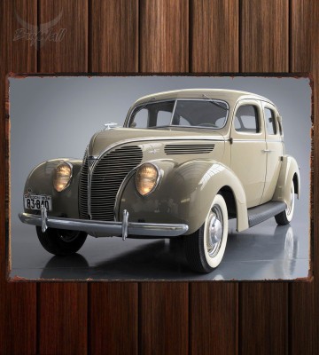 Металлическая табличка Ford V8 Deluxe Fordor Sedan (81A-730B)
